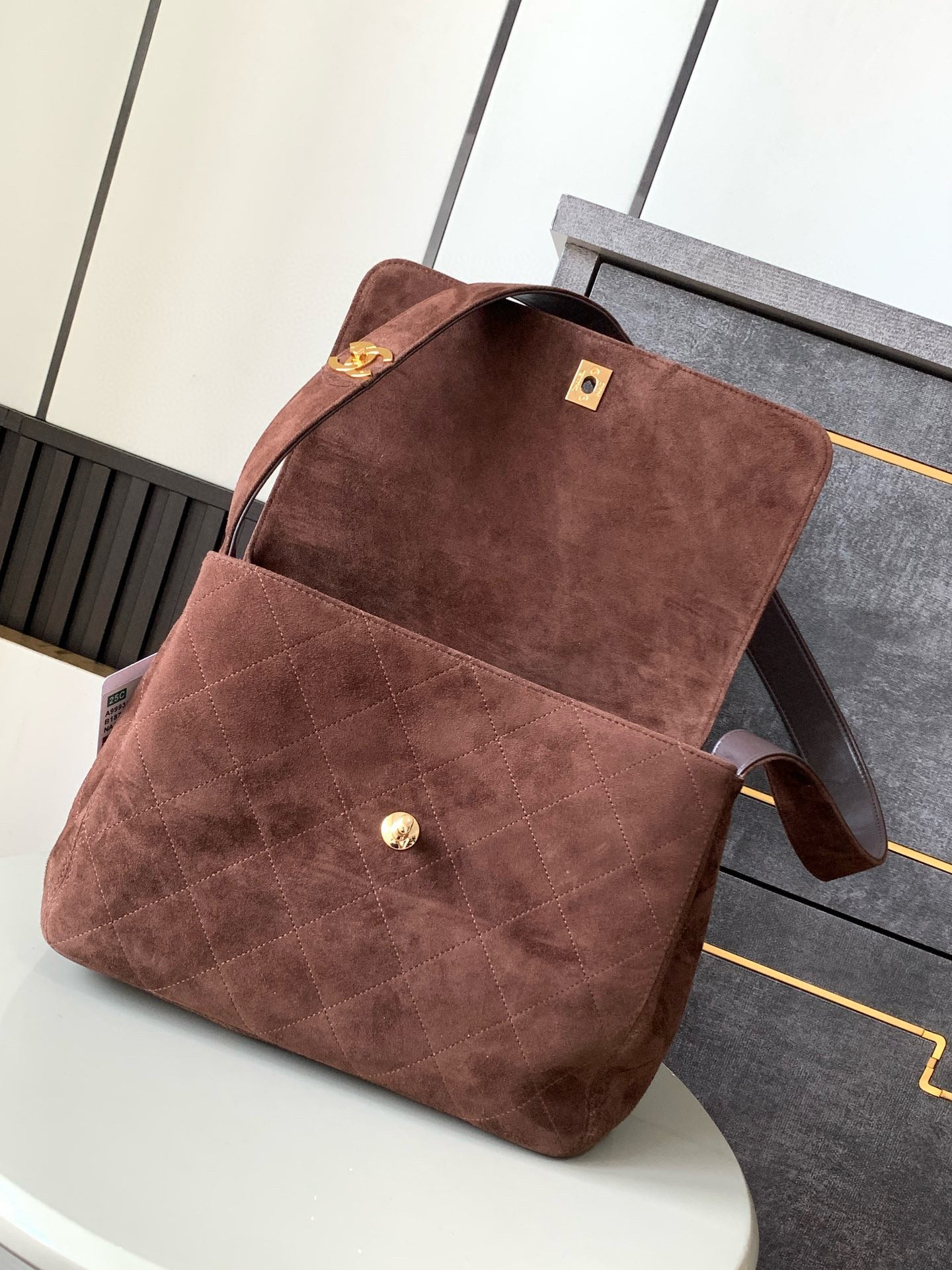 Chanel Vintage Suede Leather