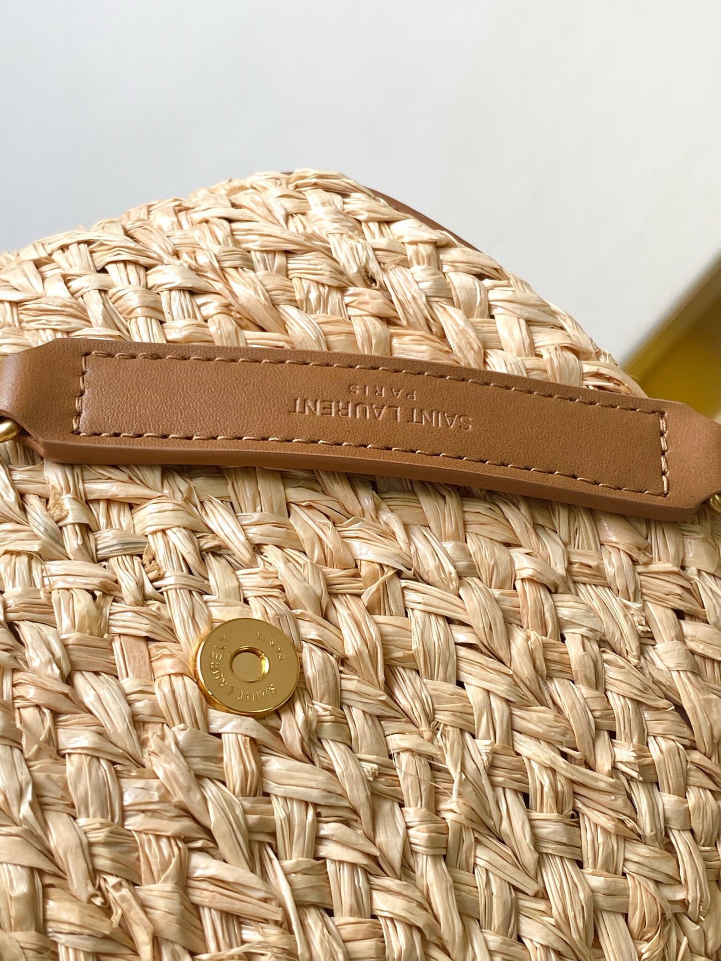 Yves Saint Laurent Mini Manon In Raffia