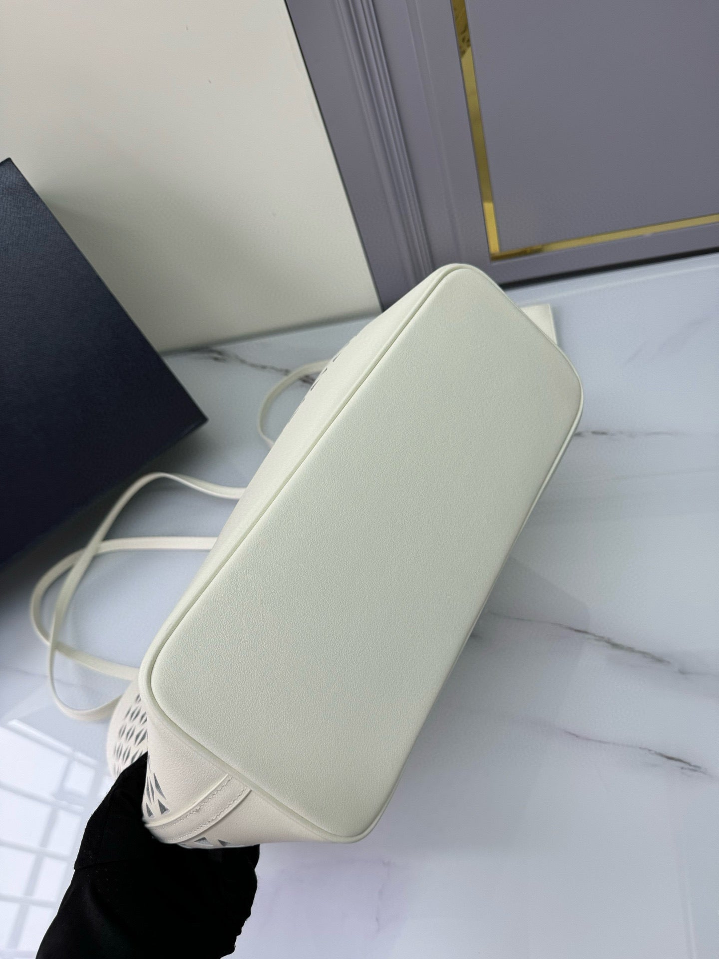 Prada Perforated Leather Tote Bag