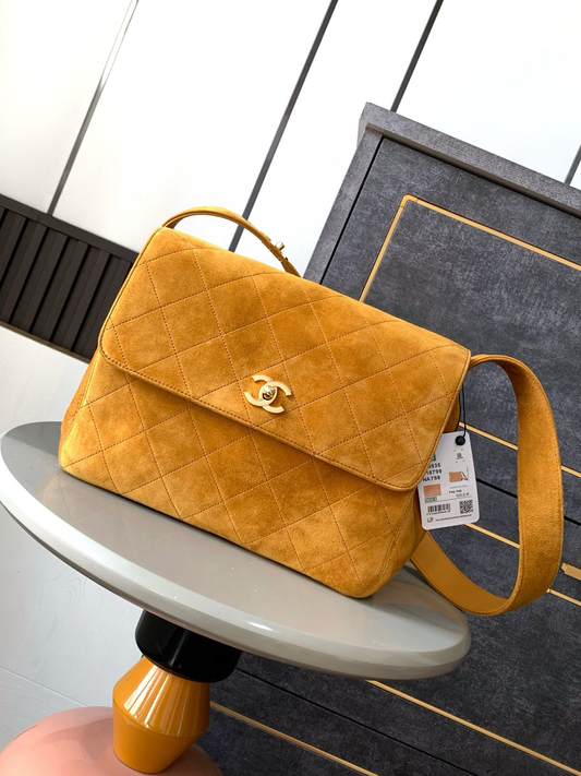 Chanel Vintage Suede Leather