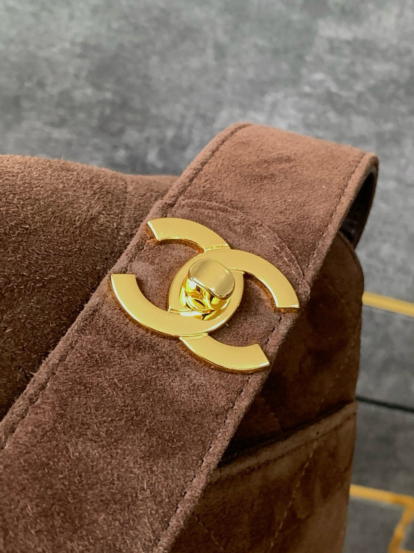 Chanel Vintage Suede Leather