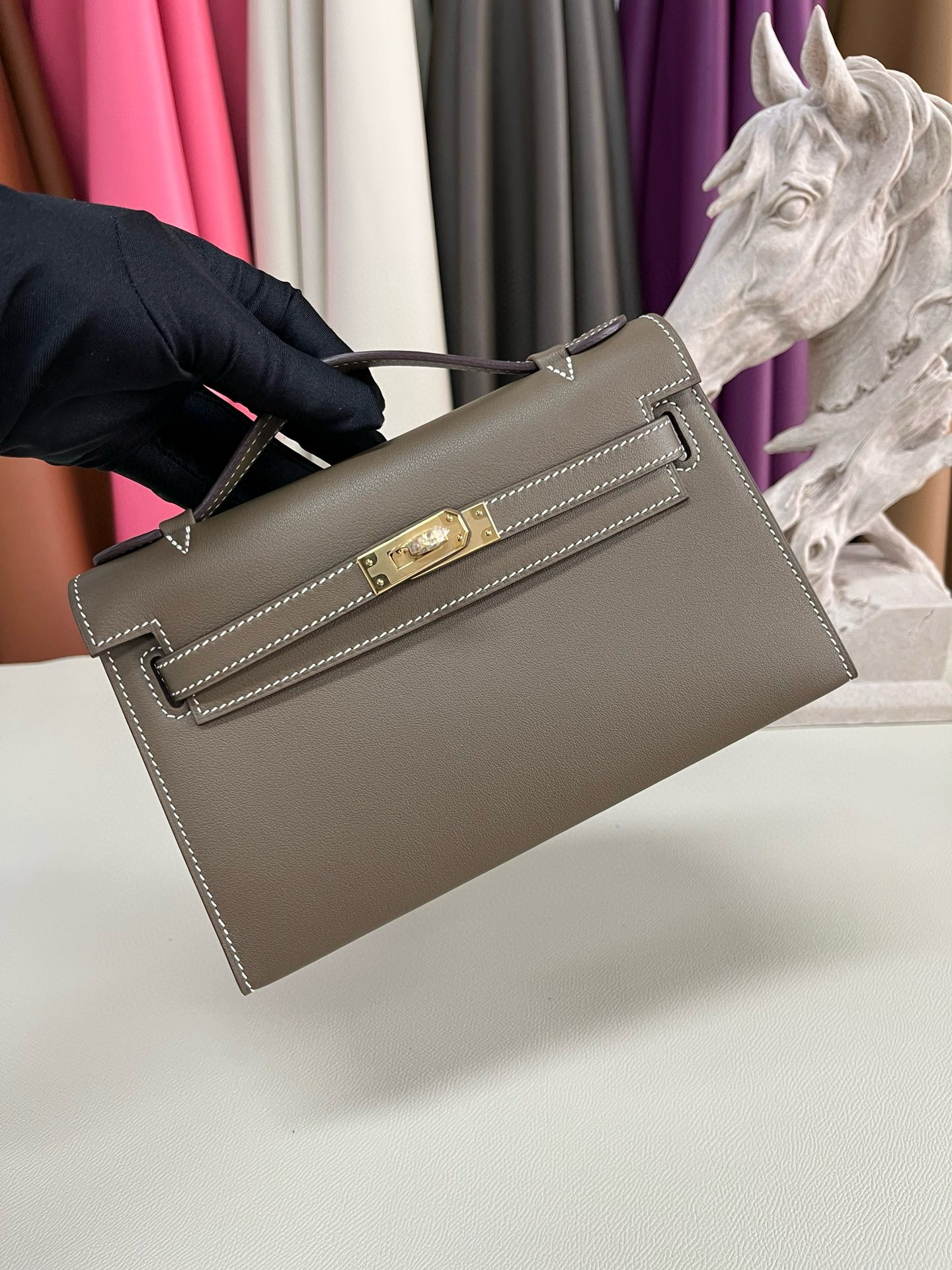 Hermes Kelly Pochette Swift