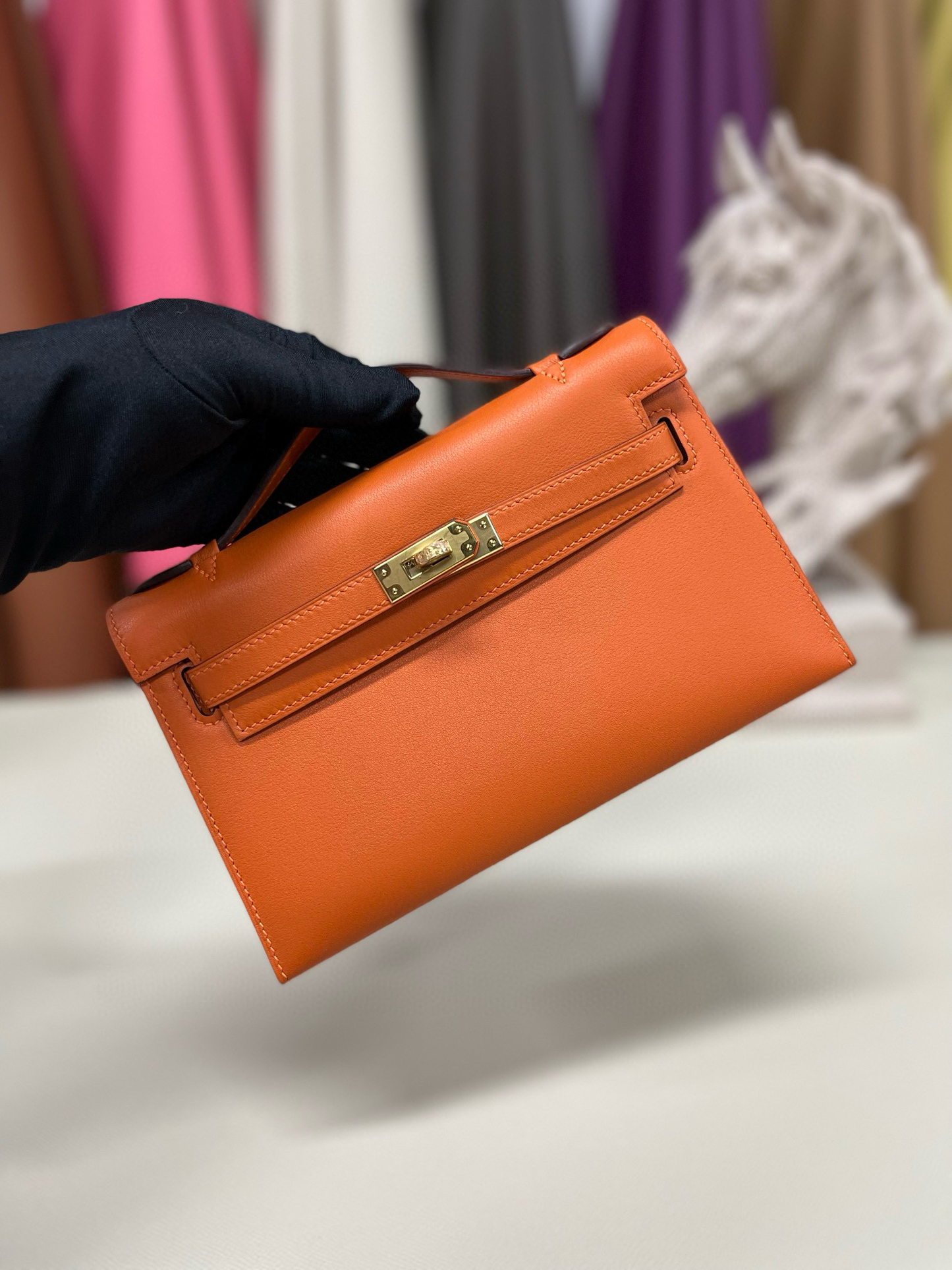 Hermes Kelly Pochette Swift