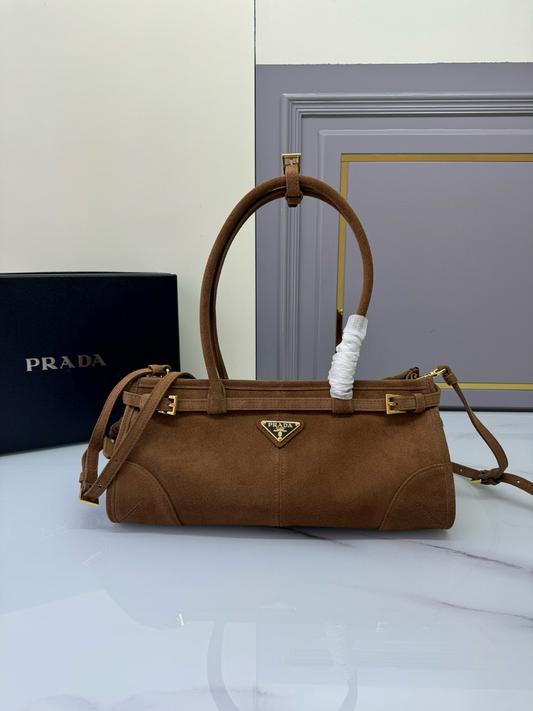 Prada Bonnie Medium Suede Handbag