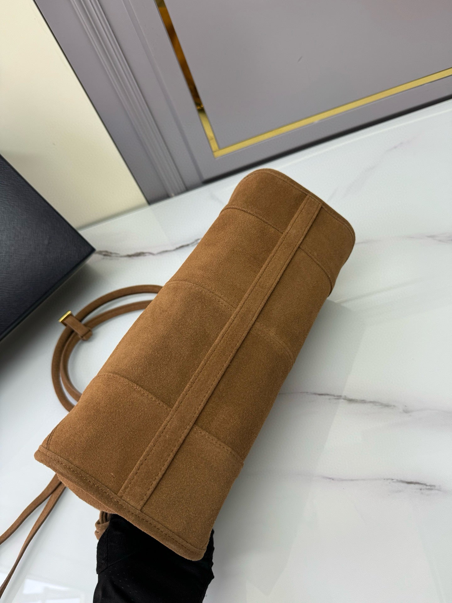 Prada Bonnie Medium Suede Handbag