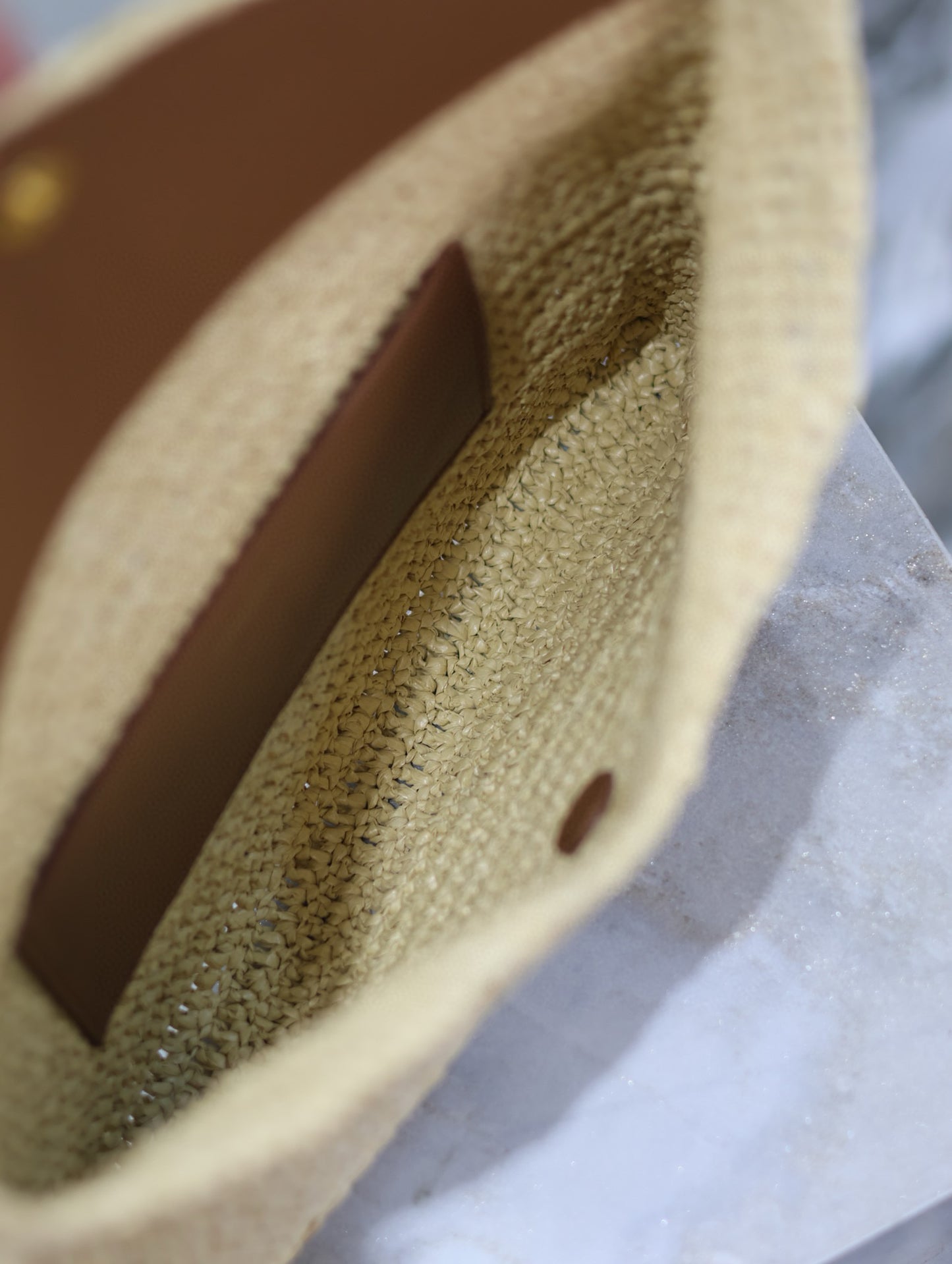 Yves Saint Laurent Cassandre Raffia Pouch