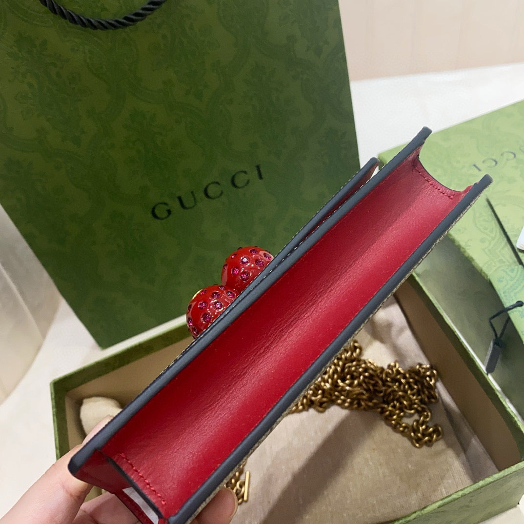 Gg Supreme Monogram Cherry