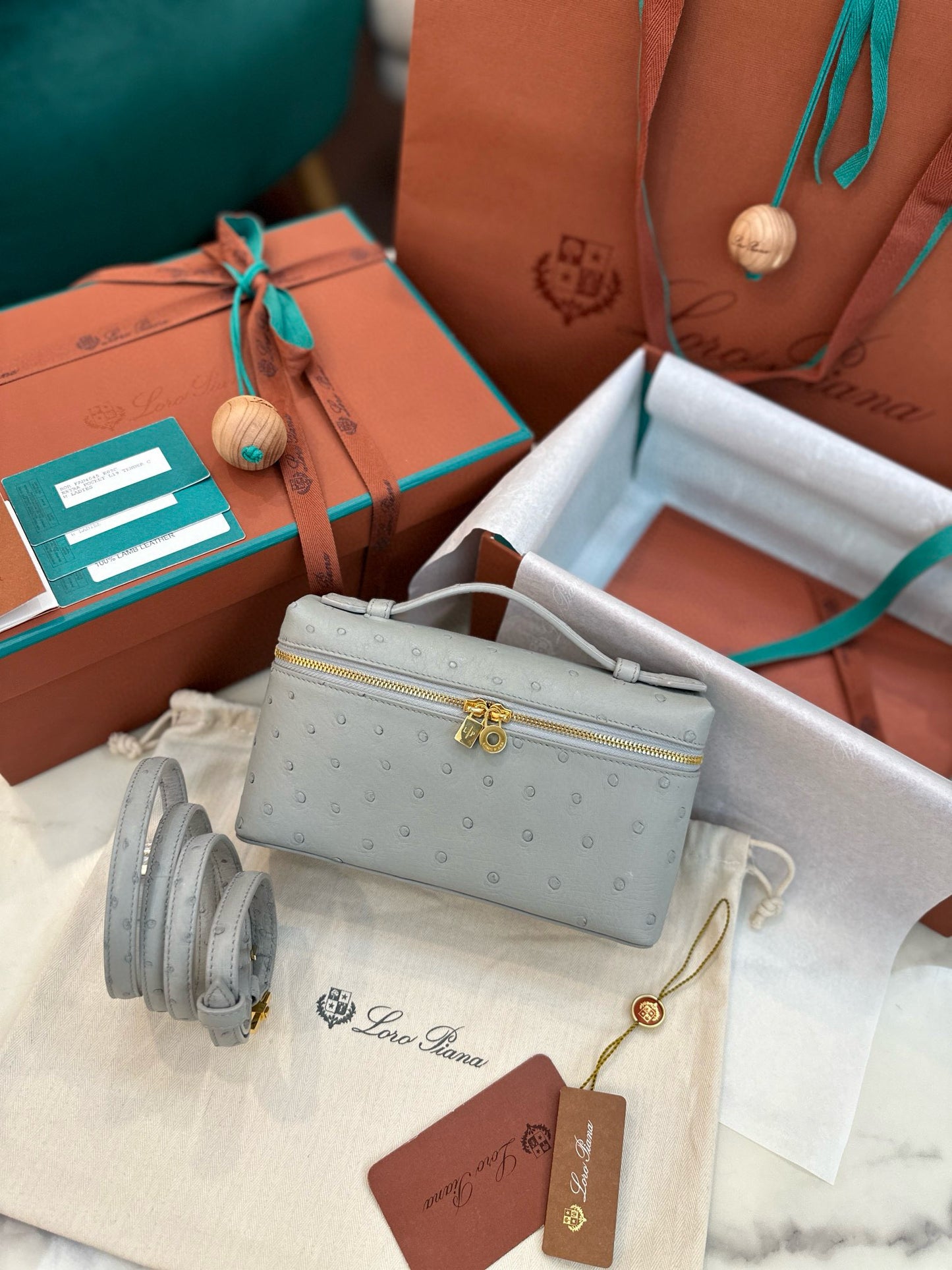 Loro Piana Extra Pocket L19 Ostrich