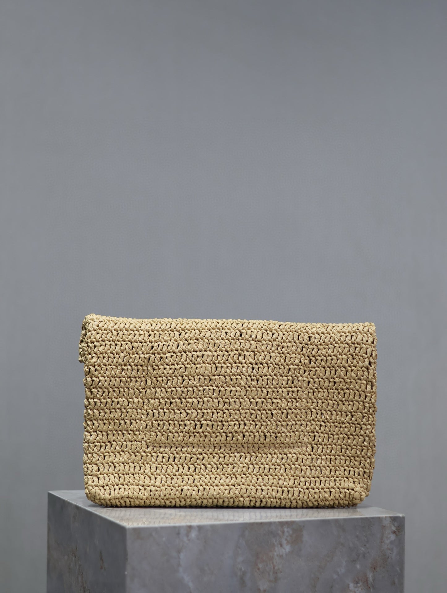 Yves Saint Laurent Cassandre Raffia Pouch