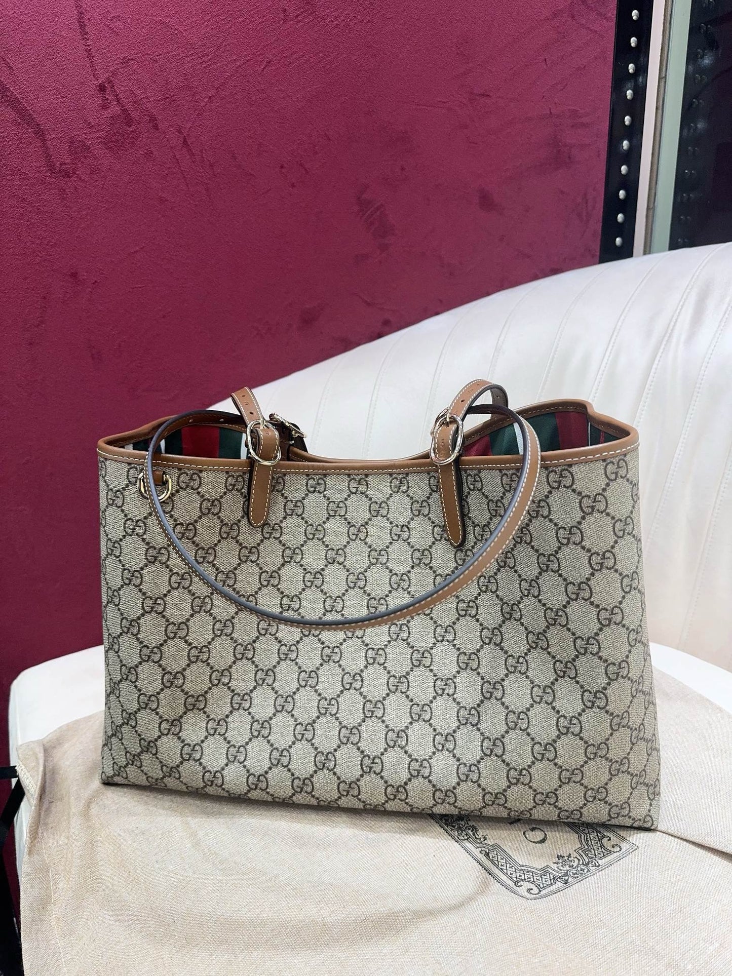 Gg Emblem Large Tote Bag