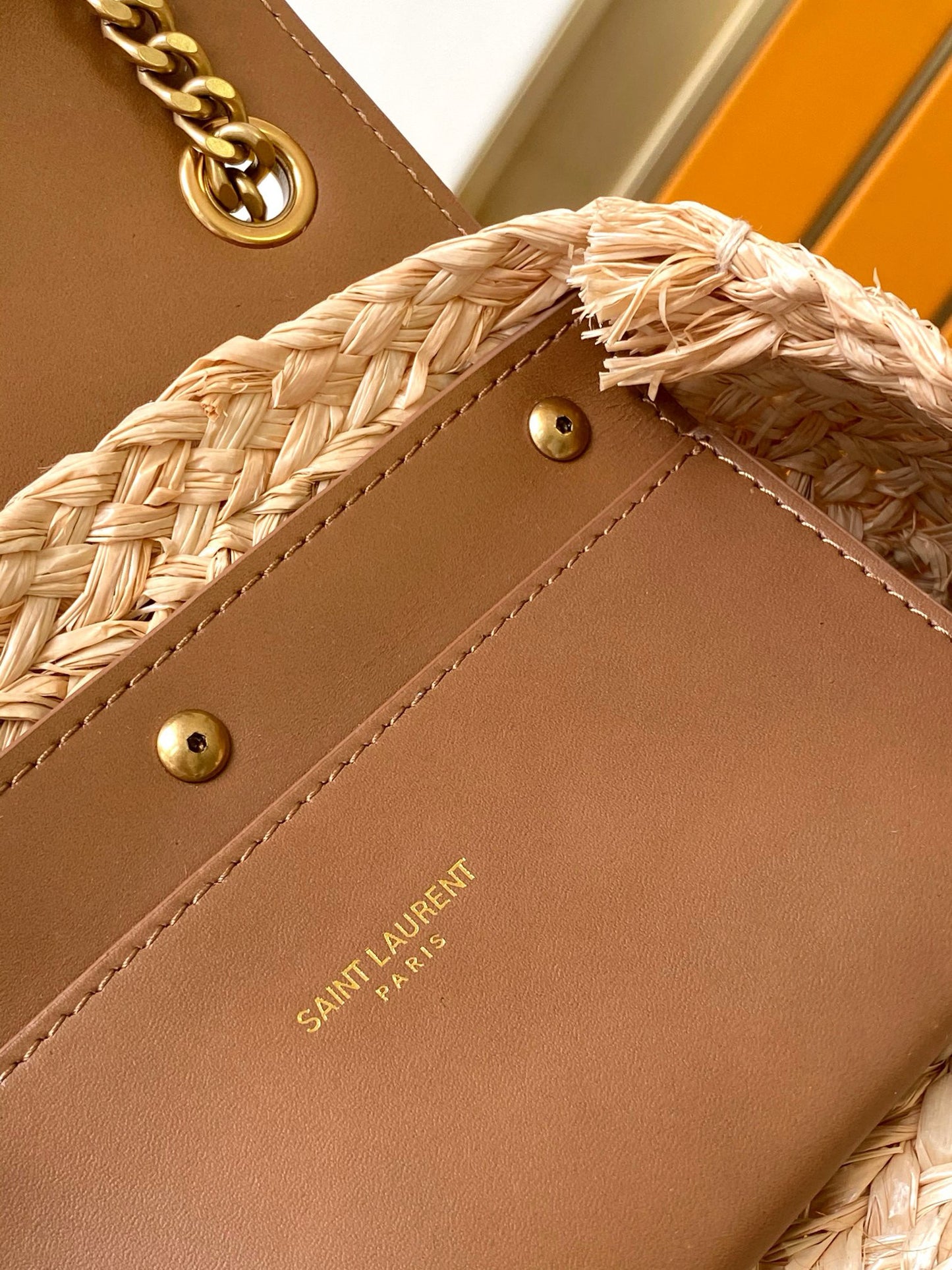 Yves Saint Laurent Mini Manon In Raffia