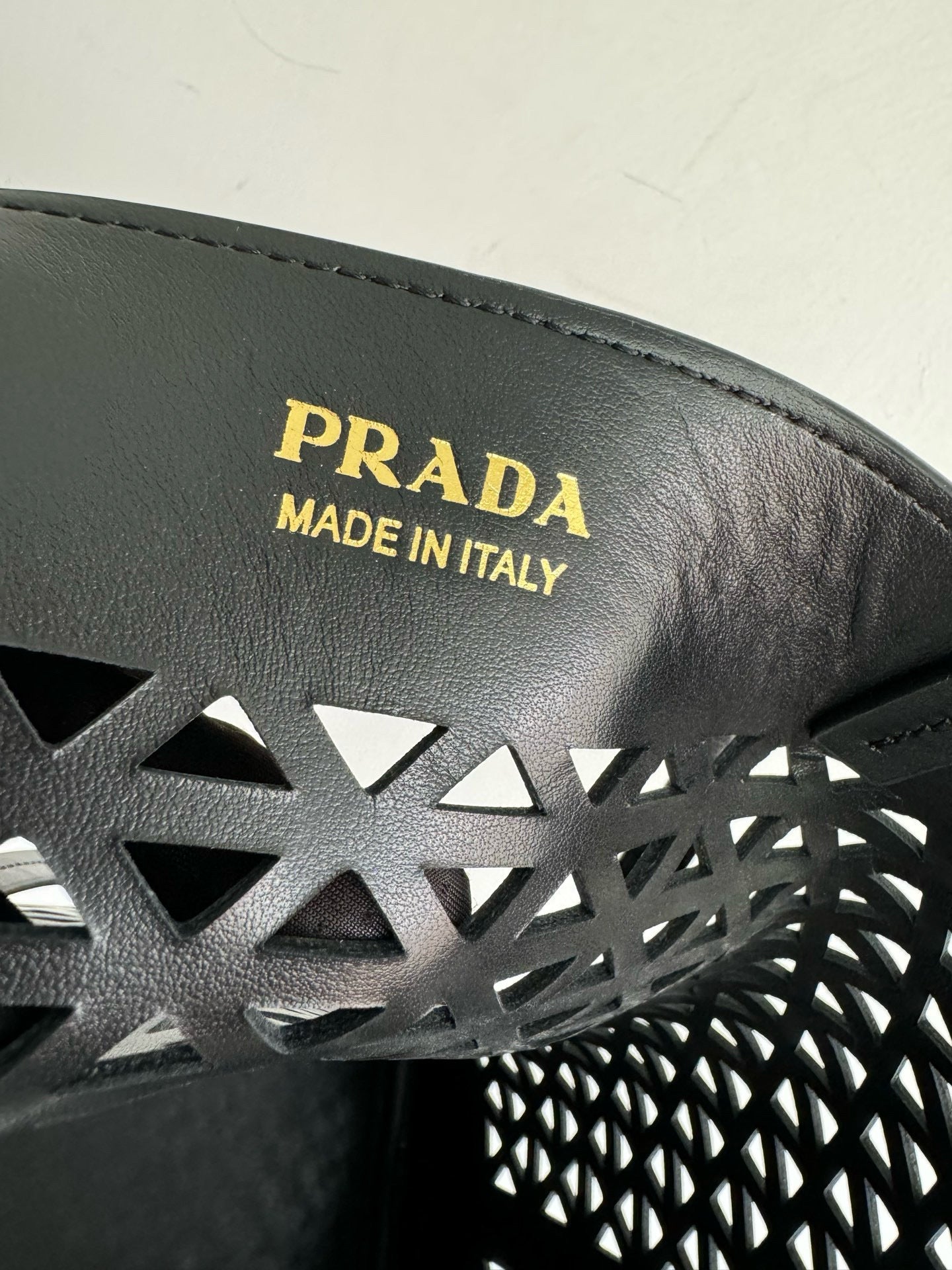 Prada Perforated Leather Tote Bag