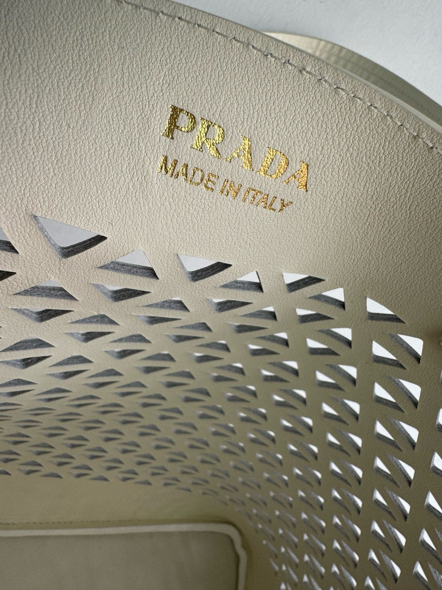 Prada Perforated Leather Tote Bag