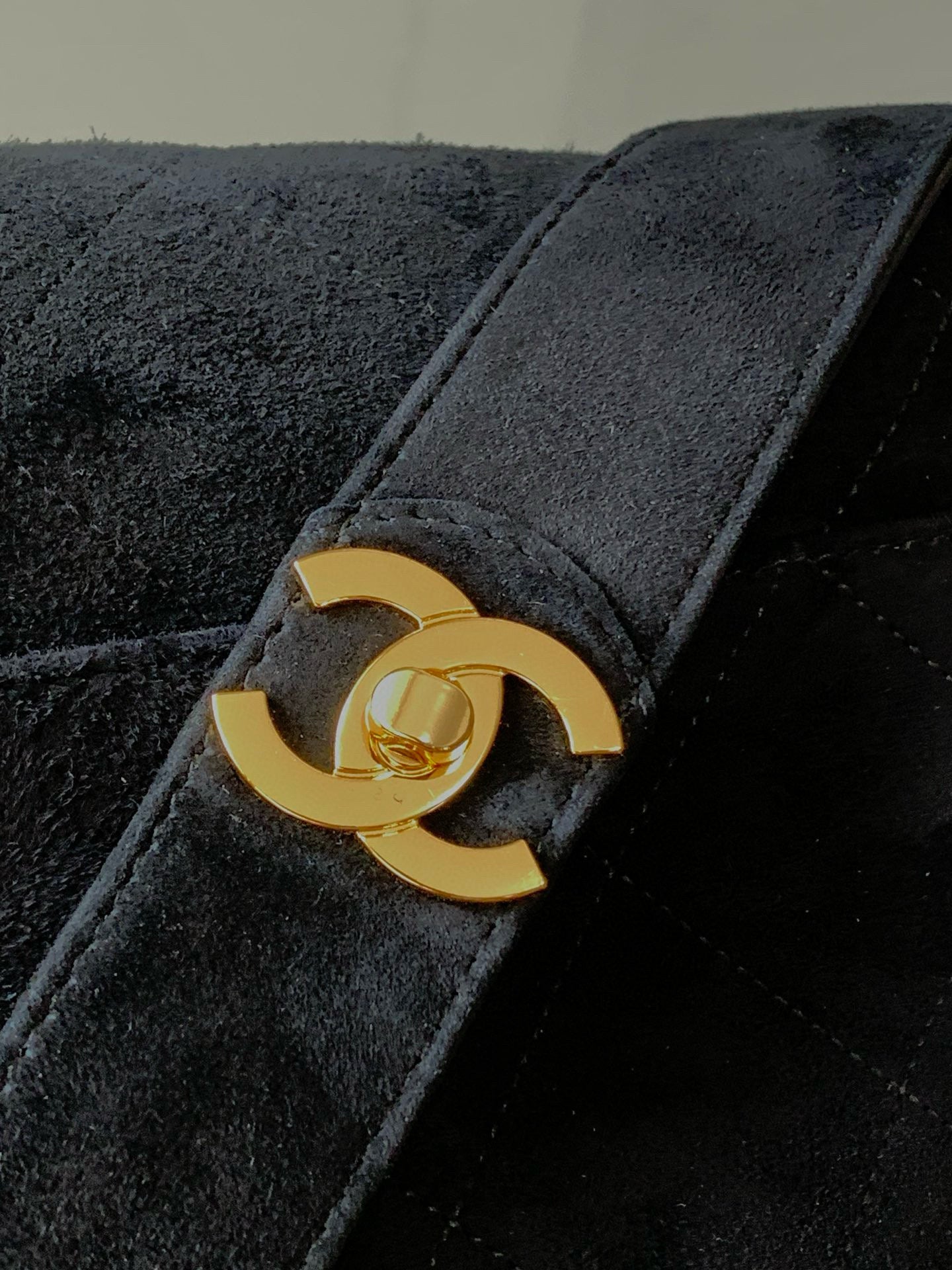 Chanel Vintage Suede Leather