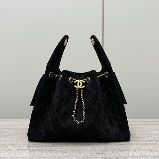 Cc New 25 Handbag Suede Small
