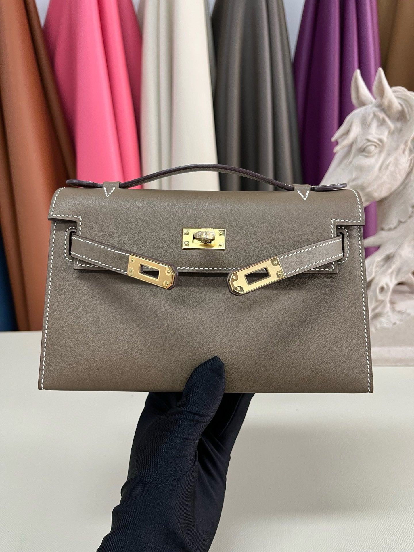 Hermes Kelly Pochette Swift