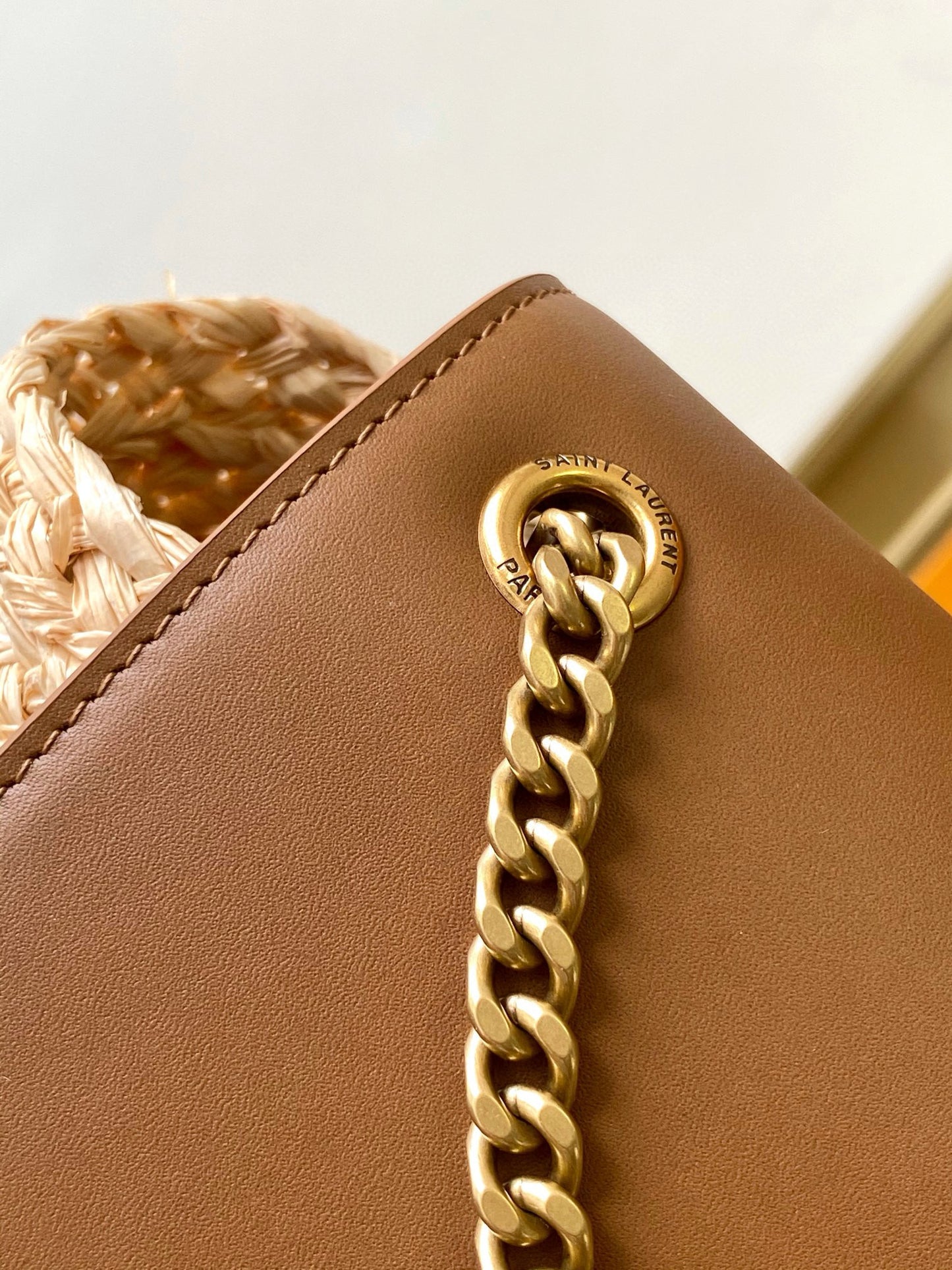 Yves Saint Laurent Mini Manon In Raffia