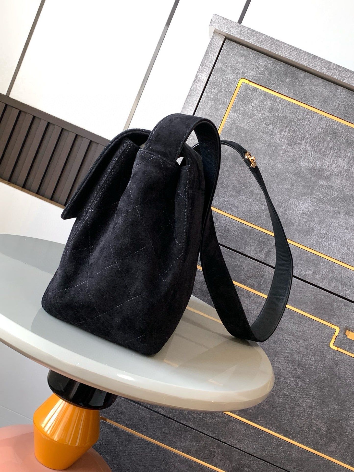 Chanel Vintage Suede Leather